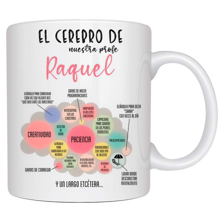 Pack Regalo L Mina Y Taza Personalizadas El Cerebro De Nuestra O Profe