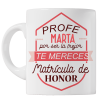 Taza Personalizada Profe Por Ser La Mejor Te Mereces Matr Cula De Honor