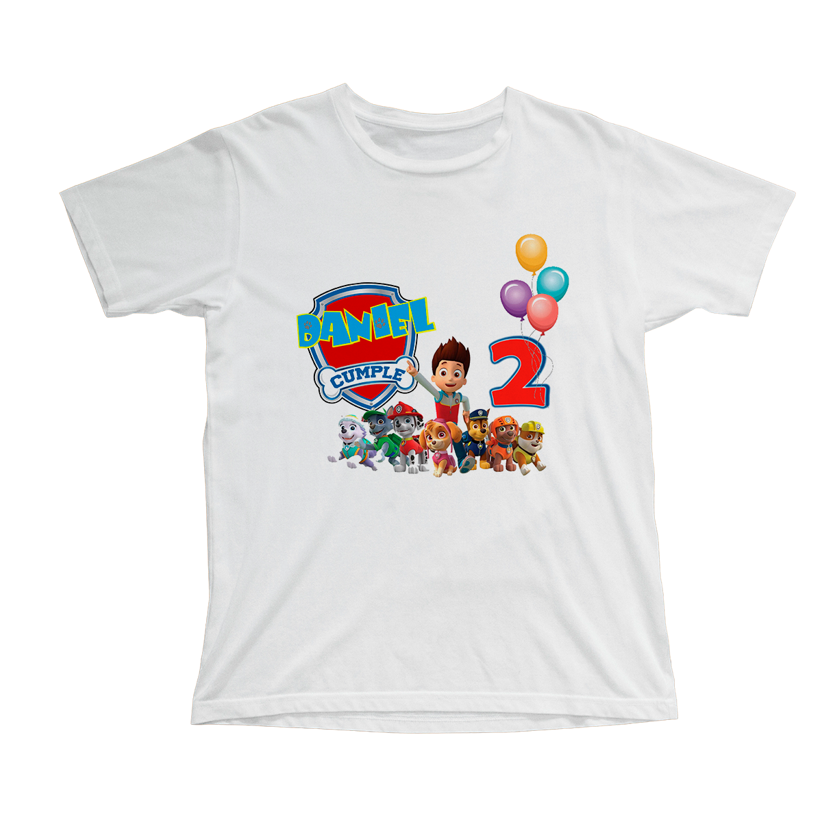 Patrulla Canina Cumpleaños Niña 3 años | Camiseta para niños